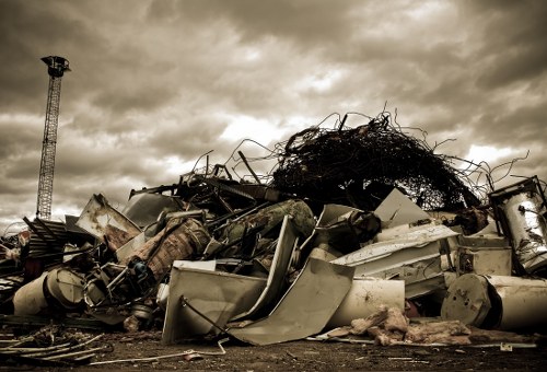 Various types of builders waste materials